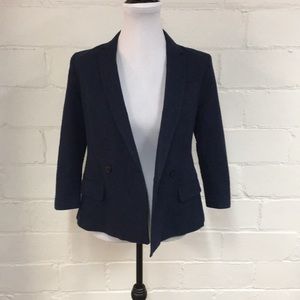 BR Seersucker Doublebreasted Blazer in Preppy Navy